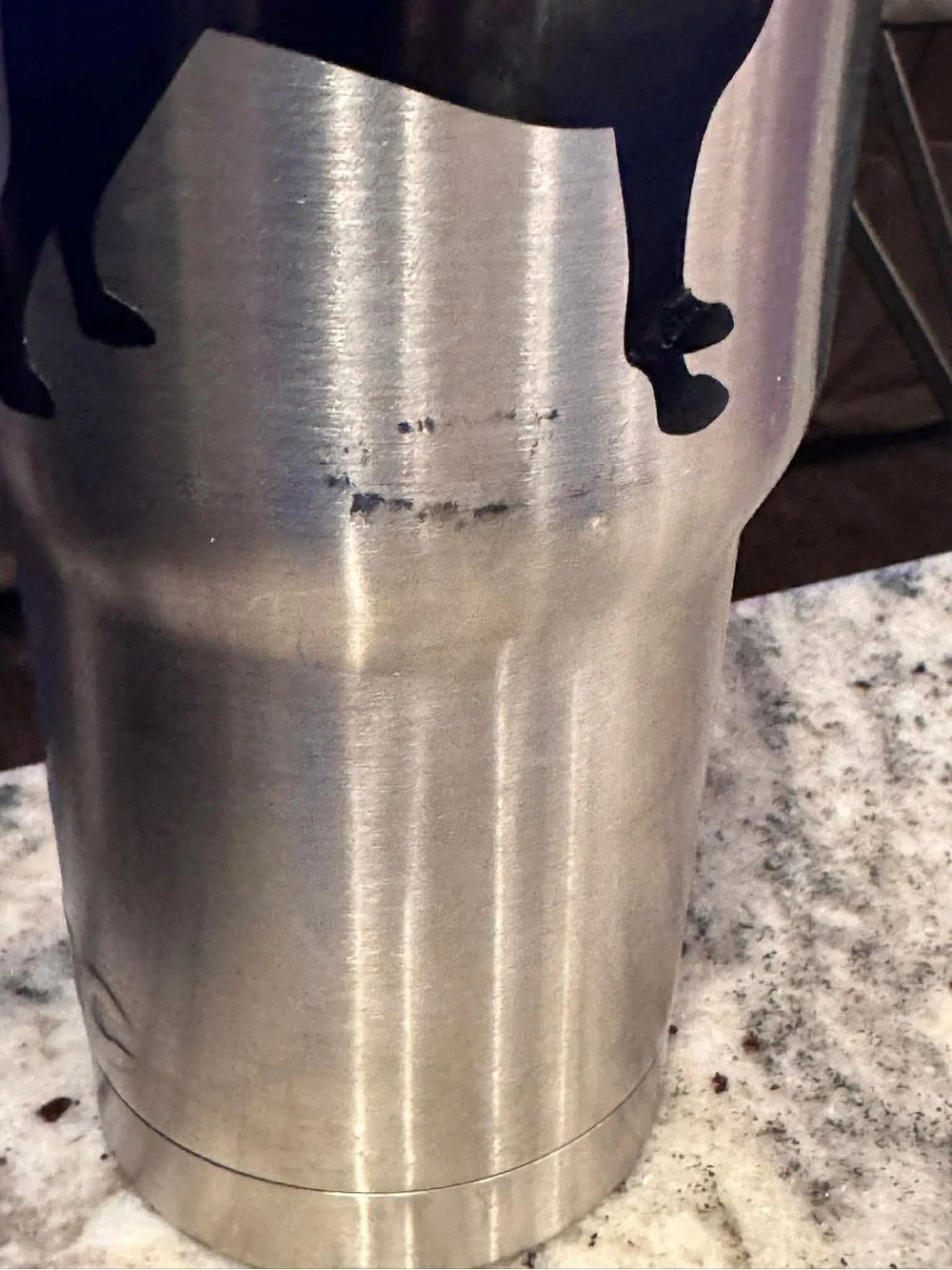 Black Dog Silhouette Stainless Steel Travel Tumbler - Unbranded